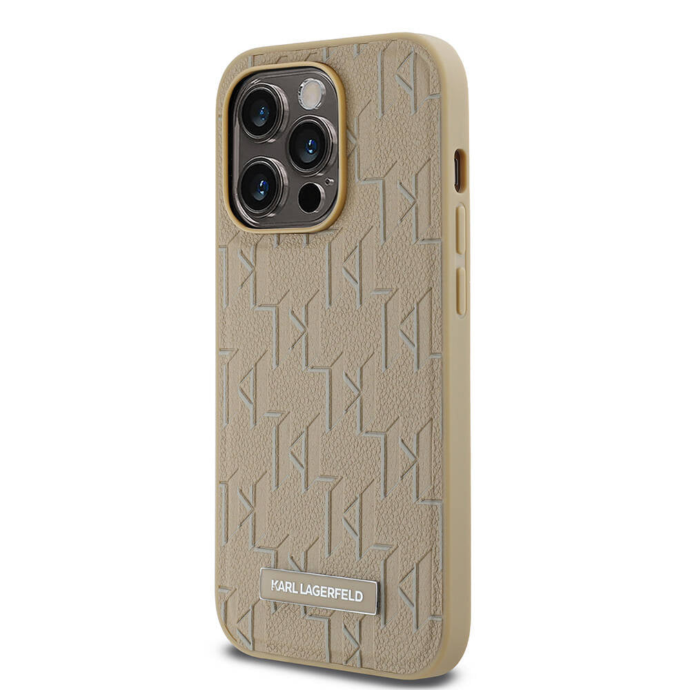 iPhone 14 Pro Max Kılıf Karl Lagerfeld orijinal Lisanslı M-safe Şarj Özellikli KL Yazılı Hot Stamp Kılıf
