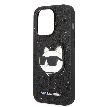 iPhone 14 Pro Max Kılıf Karl Lagerfeld Parlak Taşlı Choupette Dizayn Kılıf
