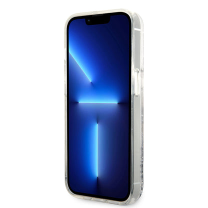 iPhone 14 Pro Max Kılıf Karl Lagerfeld Sıvılı Simli Karl Head Dizayn Kılıf