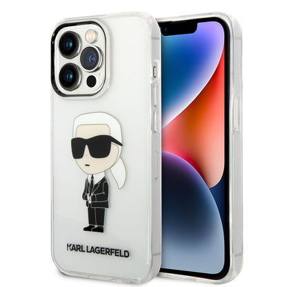 iPhone 14 Pro Max Kılıf Karl Lagerfeld Transparan İkonik Karl Dizayn Kılıf