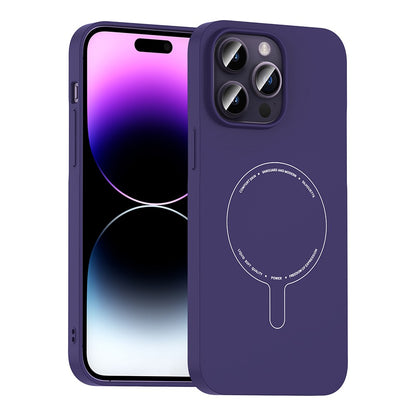 iPhone 14 Pro Max Kılıf M-Safe Şarj Özellikli Kamera Korumalı Zore Elio Sert PC Kılıf