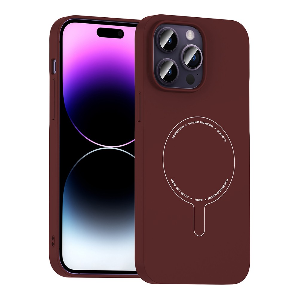 iPhone 14 Pro Max Kılıf M-Safe Şarj Özellikli Kamera Korumalı Zore Elio Sert PC Kılıf