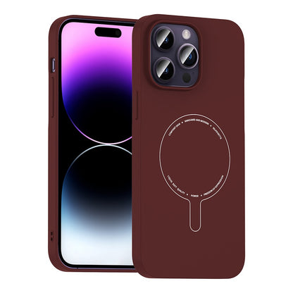 iPhone 14 Pro Max Kılıf M-Safe Şarj Özellikli Kamera Korumalı Zore Elio Sert PC Kılıf