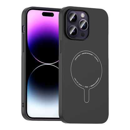 iPhone 14 Pro Max Kılıf M-Safe Şarj Özellikli Kamera Korumalı Zore Elio Sert PC Kılıf