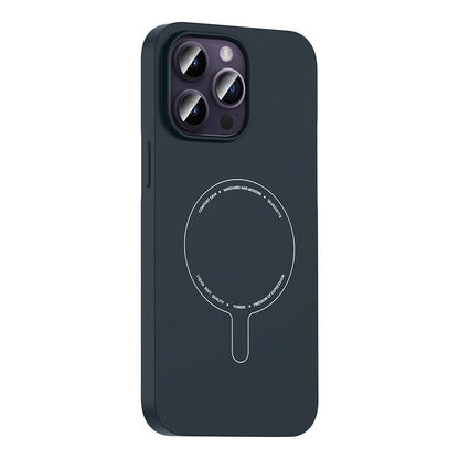 iPhone 14 Pro Max Kılıf M-Safe Şarj Özellikli Kamera Korumalı Zore Elio Sert PC Kılıf
