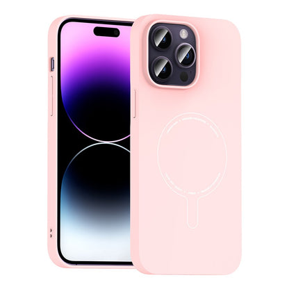 iPhone 14 Pro Max Kılıf M-Safe Şarj Özellikli Kamera Korumalı Zore Elio Sert PC Kılıf