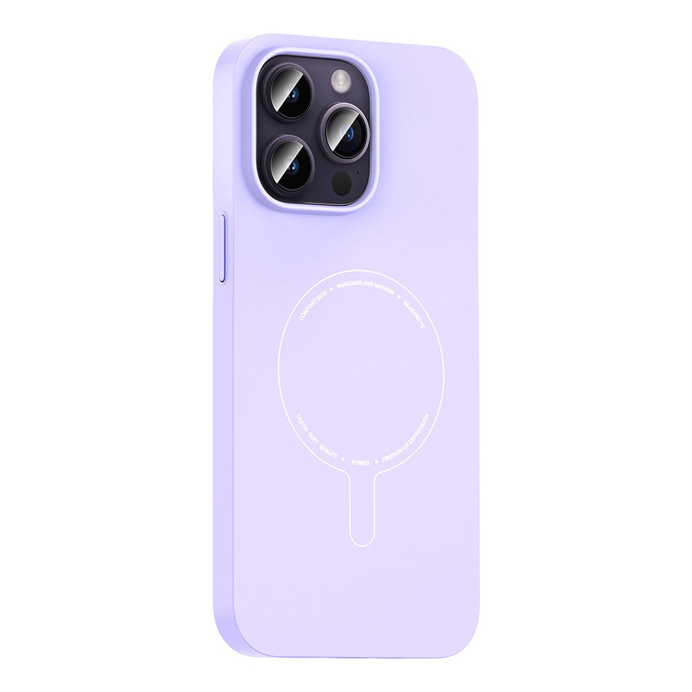 iPhone 14 Pro Max Kılıf M-Safe Şarj Özellikli Kamera Korumalı Zore Elio Sert PC Kılıf