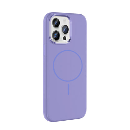 iPhone 14 Pro Max Kılıf M-Safe Şarj Özellikli Metal Kamera Çerçeveli Zore Edi Silikon Kılıf