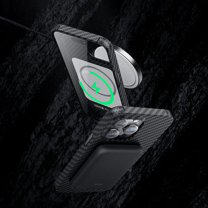iPhone 14 Pro Max Kılıf M-safe Özellikli Karbon Fiber Benks Essential Kevlar Kılıf