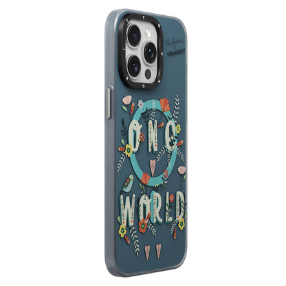 iPhone 14 Pro Max Kılıf M-safe Şarj Özellikli Bee Brown Tasarımlı Youngkit Colorful Life Serisi Kılıf