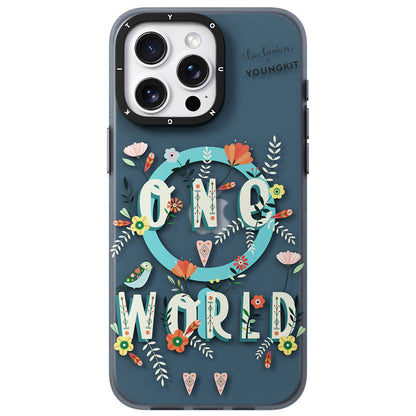 iPhone 14 Pro Max Kılıf M-safe Şarj Özellikli Bee Brown Tasarımlı Youngkit Colorful Life Serisi Kılıf