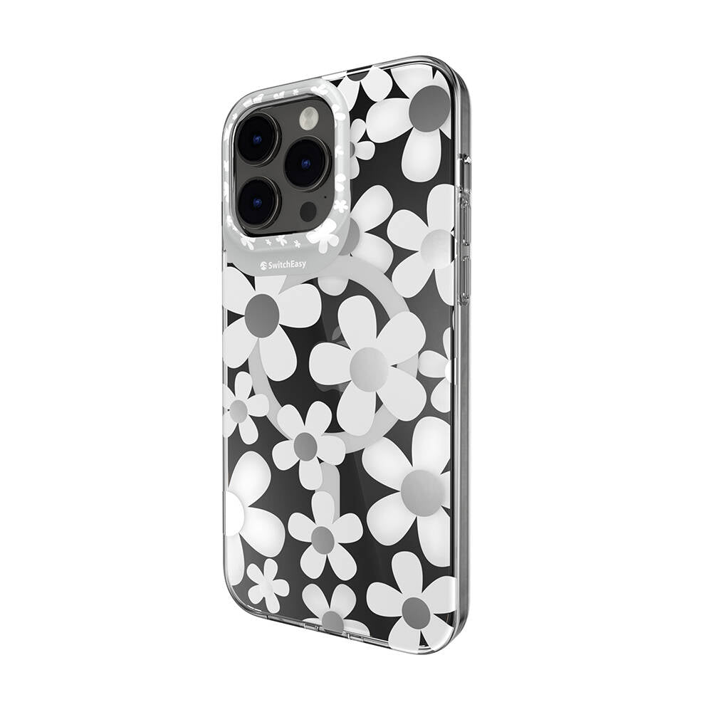 iPhone 14 Pro Max Kılıf M-safe Şarj Özellikli Çift IMD Baskılı Lisanslı Switcheasy Artist-M Fleur Kılıf
