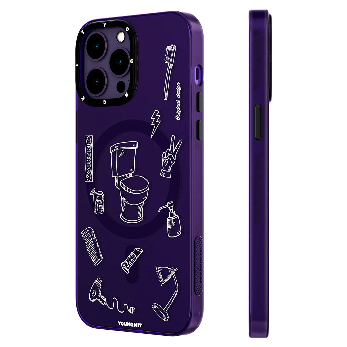 iPhone 14 Pro Max Kılıf M-safe Şarj Özellikli Desenli Youngkit Plaything Serisi Kılıf