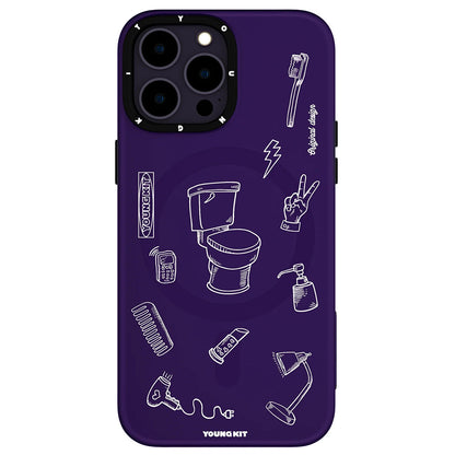 iPhone 14 Pro Max Kılıf M-safe Şarj Özellikli Desenli Youngkit Plaything Serisi Kılıf