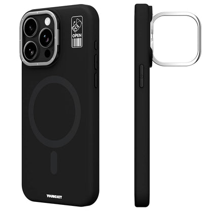 iPhone 14 Pro Max Kılıf M-safe Şarj Özellikli Kamera Standlı Youngkit Bitty Cream Kılıf