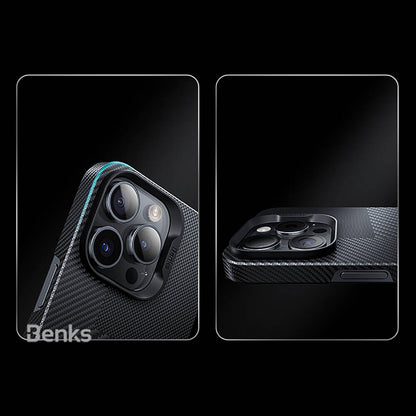 iPhone 14 Pro Max Kılıf M-safe Şarj Özellikli Karbon Fiber Benks Montage ArmorAir Kevlar Kılıf