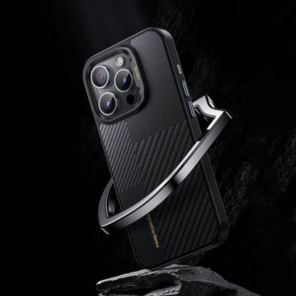 iPhone 14 Pro Max Kılıf M-safe Şarj Özellikli Karbon Fiber Benks Montage Hybrid ArmorPro Kevlar Kılıf