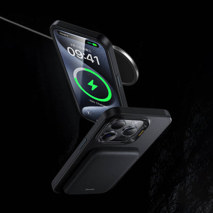 iPhone 14 Pro Max Kılıf M-safe Şarj Özellikli Karbon Fiber Benks Montage Hybrid ArmorPro Kevlar Kılıf