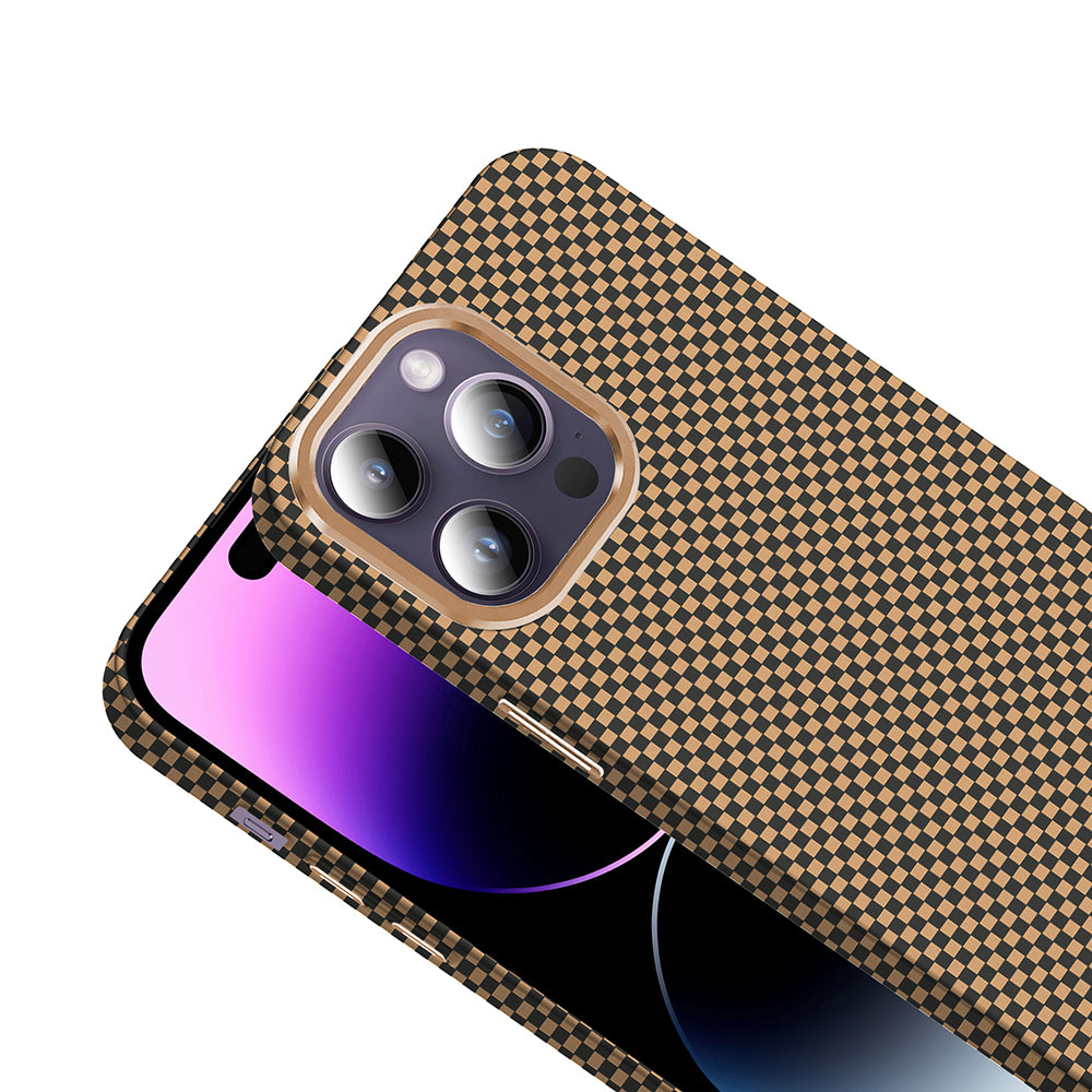 iPhone 14 Pro Max Kılıf M-safe Şarj Özellikli Karbon Fiber Görünümlü Zore Gros Kılıf