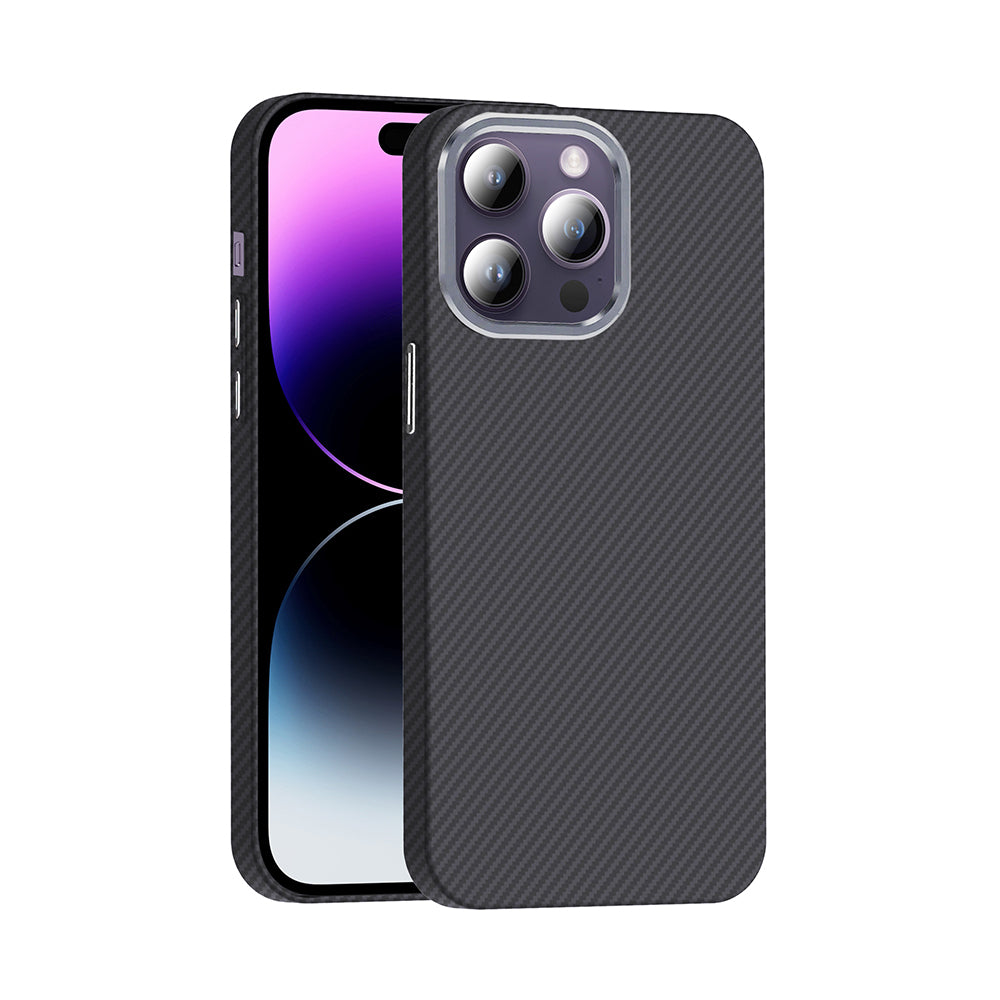 iPhone 14 Pro Max Kılıf M-safe Şarj Özellikli Karbon Fiber Görünümlü Zore Gros Kılıf