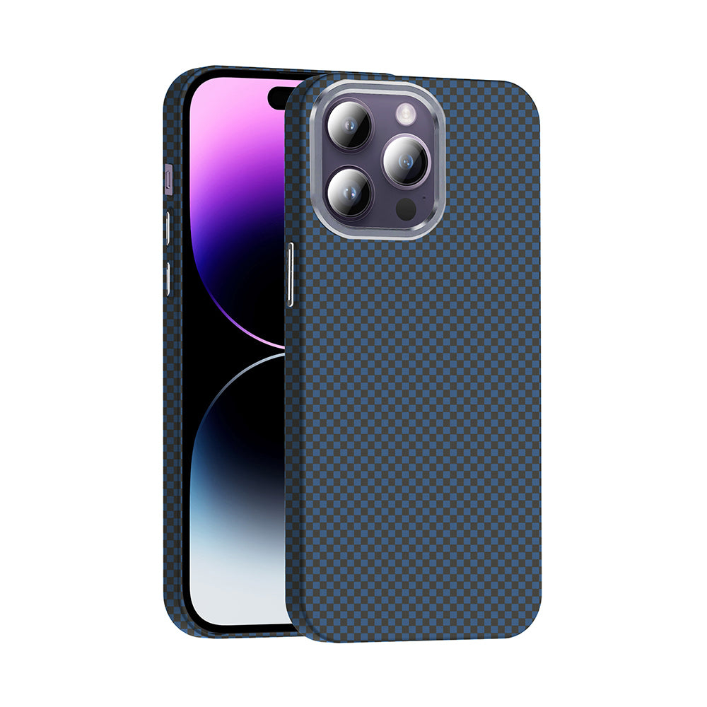 iPhone 14 Pro Max Kılıf M-safe Şarj Özellikli Karbon Fiber Görünümlü Zore Gros Kılıf