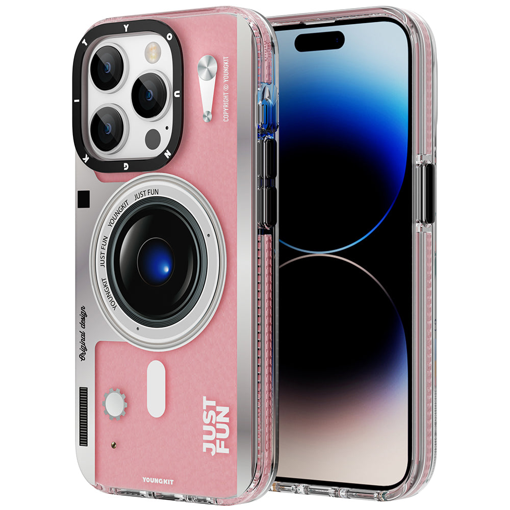 iPhone 14 Pro Max Kılıf M-safe Şarj Özellikli Lens Figürlü YoungKit Art Film Serisi Kılıf