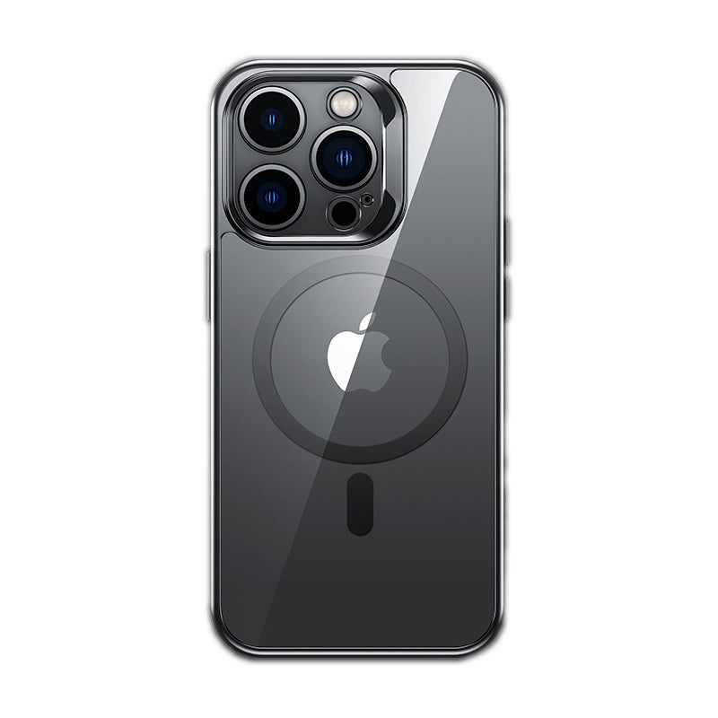 iPhone 14 Pro Max Kılıf M-safe Şarj Özellikli Premium Cam Arka Yüzey Benks Electroplated Kılıf