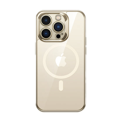 iPhone 14 Pro Max Kılıf M-safe Şarj Özellikli Premium Cam Arka Yüzey Benks Electroplated Kılıf