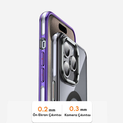 iPhone 14 Pro Max Kılıf M-safe Şarj Özellikli Wlons Standlı Efsane Kılıf