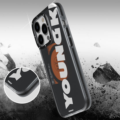 iPhone 14 Pro Max Kılıf M-safe Şarj Özellikli Youngkit Binfen Serisi Yazı Temalı Kılıf