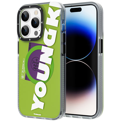 iPhone 14 Pro Max Kılıf M-safe Şarj Özellikli Youngkit Binfen Serisi Yazı Temalı Kılıf