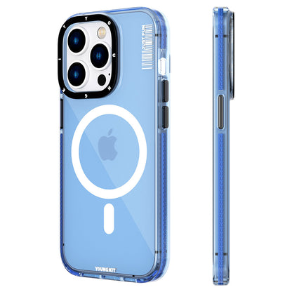 iPhone 14 Pro Max Kılıf M-safe Şarj Özellikli YoungKit Crystal Color Serisi Kılıf