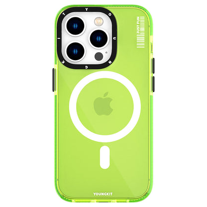 iPhone 14 Pro Max Kılıf M-safe Şarj Özellikli YoungKit Crystal Color Serisi Kılıf