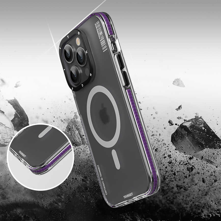 iPhone 14 Pro Max Kılıf M-safe Şarj Özellikli Youngkit Jane Sand Serisi Kılıf