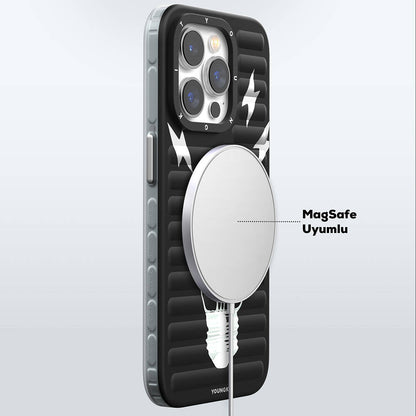 iPhone 14 Pro Max Kılıf M-safe Şarj Özellikli Youngkit Open Mind Serisi Kılıf