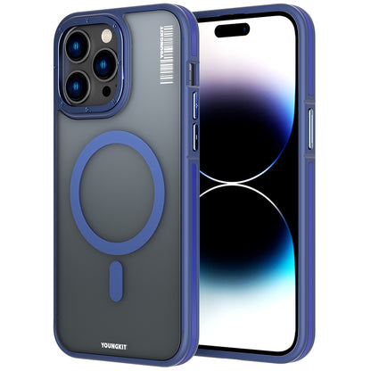 iPhone 14 Pro Max Kılıf M-safe Şarj Özellikli Youngkit Rock Sand Serisi Kılıf