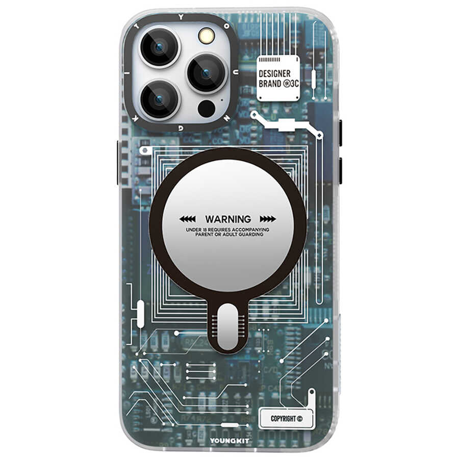 iPhone 14 Pro Max Kılıf M-safe Şarj Özellikli YoungKit Technology Serisi Kılıf
