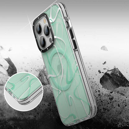 iPhone 14 Pro Max Kılıf M-safe Şarj Özellikli Youngkit Water-Ink Serisi Kılıf