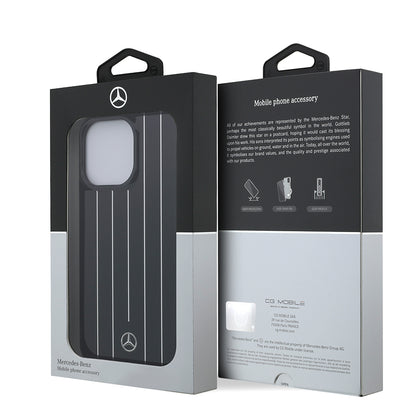 iPhone 14 Pro Max Kılıf Mercedes Benz Orijinal Lisanslı New Urban 3 Sert PC Paralel Çizgi Desenli Kılıf