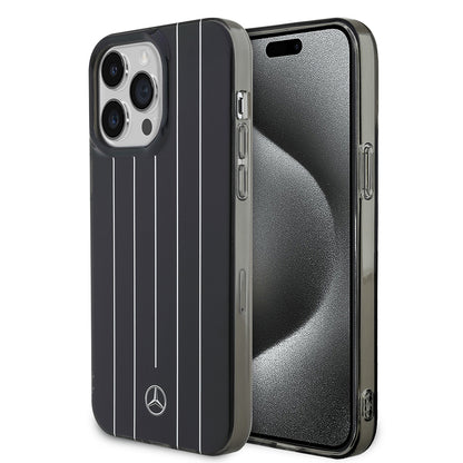 iPhone 14 Pro Max Kılıf Mercedes Benz Orijinal Lisanslı New Urban 3 Sert PC Paralel Çizgi Desenli Kılıf