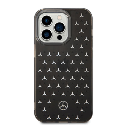 iPhone 14 Pro Max Kılıf Mercedes Benz Çift Katmanlı Yıldız Desenli Dizayn Kılıf