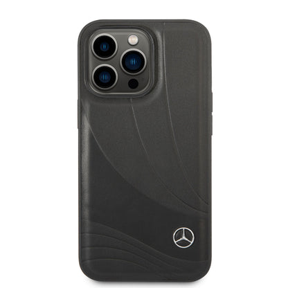 iPhone 14 Pro Max Kılıf Mercedes Benz Hakiki Deri Yeni Dalga III Dizayn Kılıf
