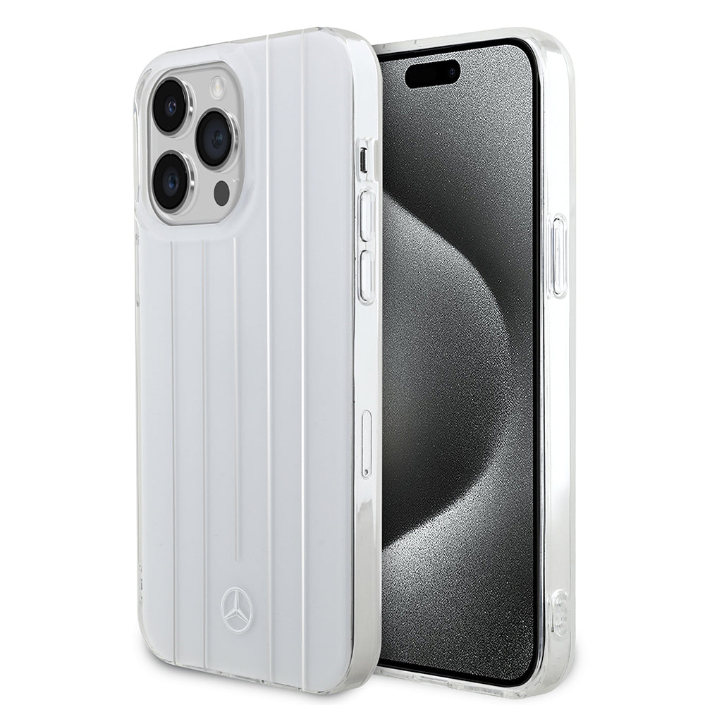 iPhone 14 Pro Max Kılıf Mercedes Benz orijinal Lisanslı New Urban 3 Sert PC Paralel Çizgi Desenli Kılıf