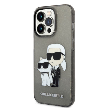 iPhone 14 Pro Max Kılıf Karl Lagerfeld Transparan Simli K&C Dizayn Kılıf