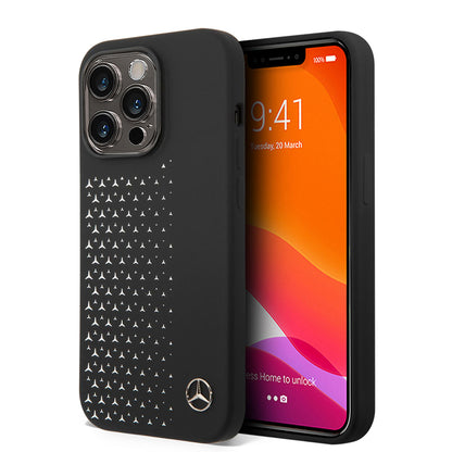 iPhone 14 Pro Max Kılıf Mercedes Benz Yatay Gradient Yıldızlı Silikon Kılıf