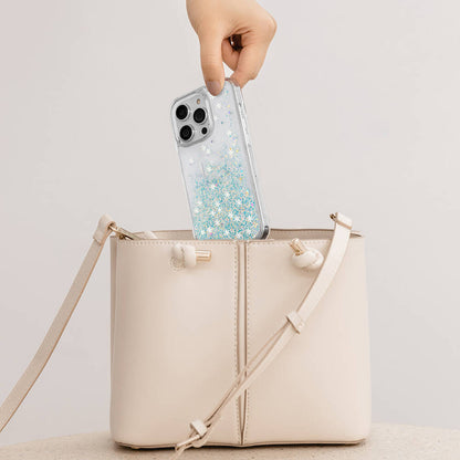 iPhone 14 Pro Max Kılıf Parlayan Simli Şeffaf Lisanslı Switcheasy Starfield Kılıf