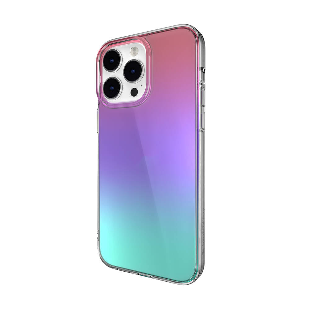 iPhone 14 Pro Max Kılıf Renk Geçişli Kenarları Şeffaf Tasarımlı Lisanslı Switcheasy Crush Plus Kılıf