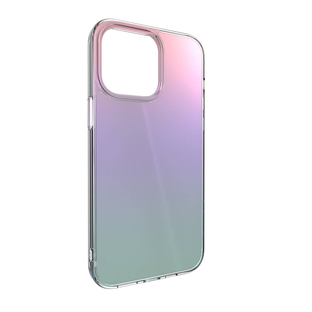 iPhone 14 Pro Max Kılıf Renk Geçişli Kenarları Şeffaf Tasarımlı Lisanslı Switcheasy Crush Plus Kılıf