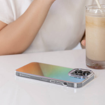 iPhone 14 Pro Max Kılıf Renk Geçişli Kenarları Şeffaf Tasarımlı Lisanslı Switcheasy Crush Plus Kılıf