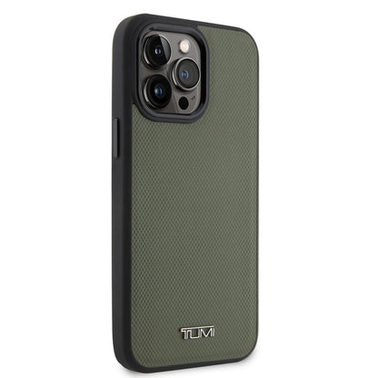 iPhone 14 Pro Max Kılıf TUMI M-safe Şarj Özellikli Deri Noktalı Dizayn Kılıf